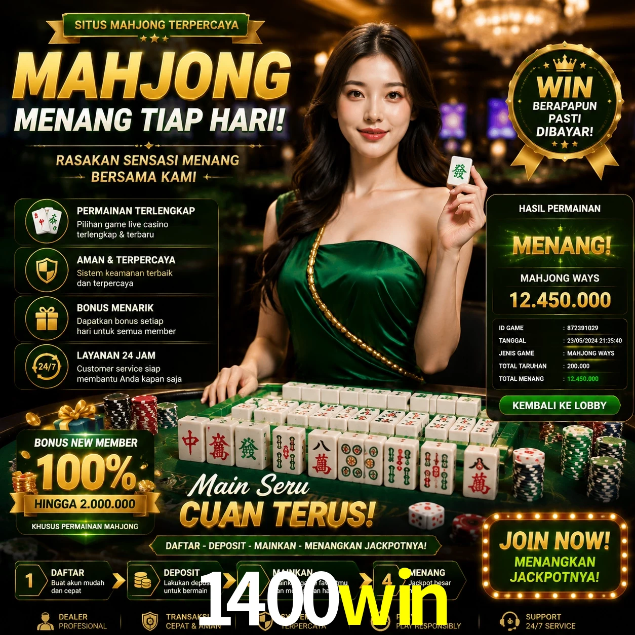 Cashback VIP 1400win - reembolso semanal